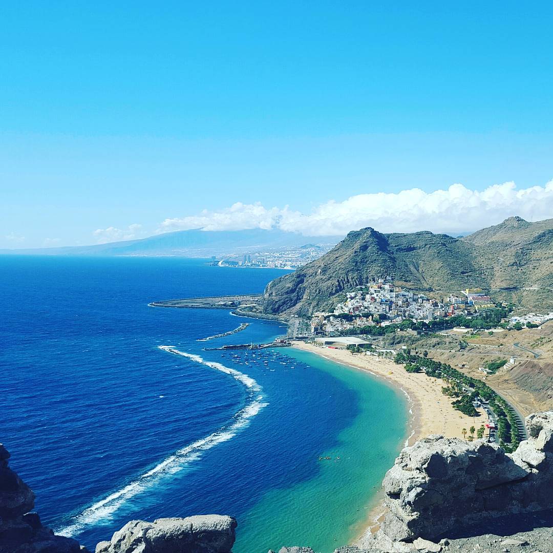 Visiting Playa de Las Teresitas by the San Andres town along a private tour Around the Tenerife Island, Canary Islands